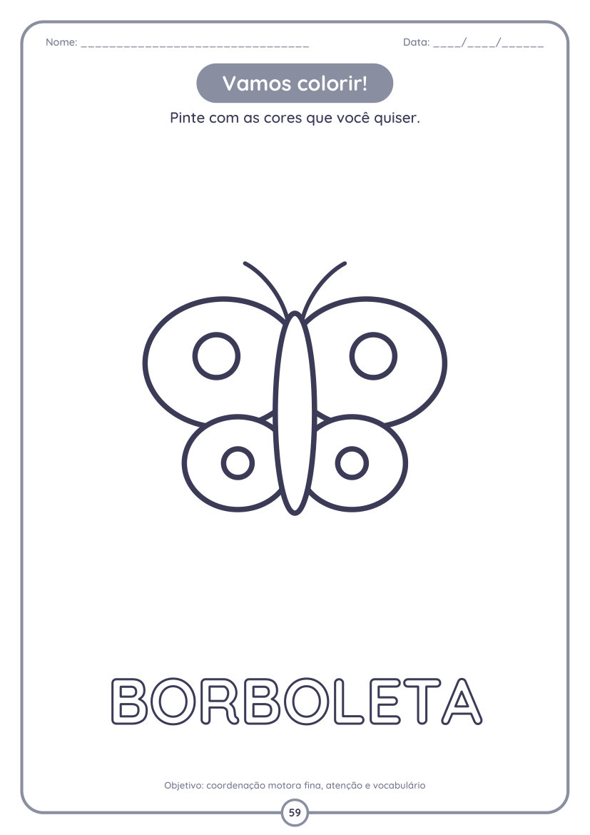 Desenho para colorir: borboleta